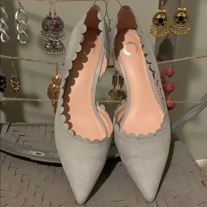 Le Journee Gray Kitty Heel Shoes